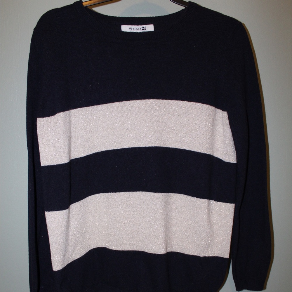 NAVY BLUE And gold sweater